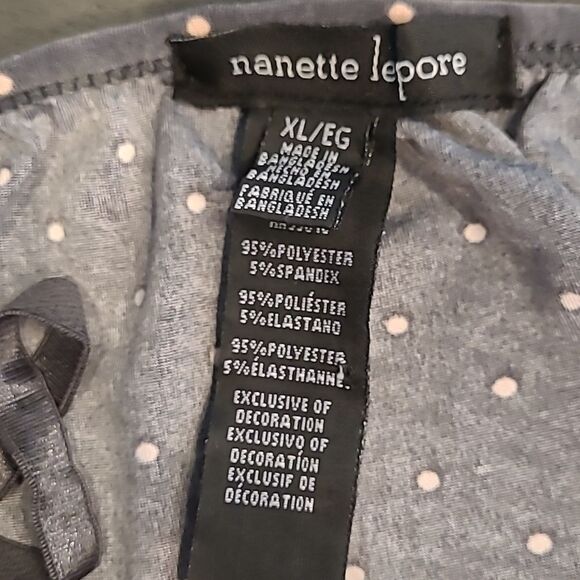 Nanette Lepore Gray with Pink Polka Dot Pajama Set - Picture 9 of 13